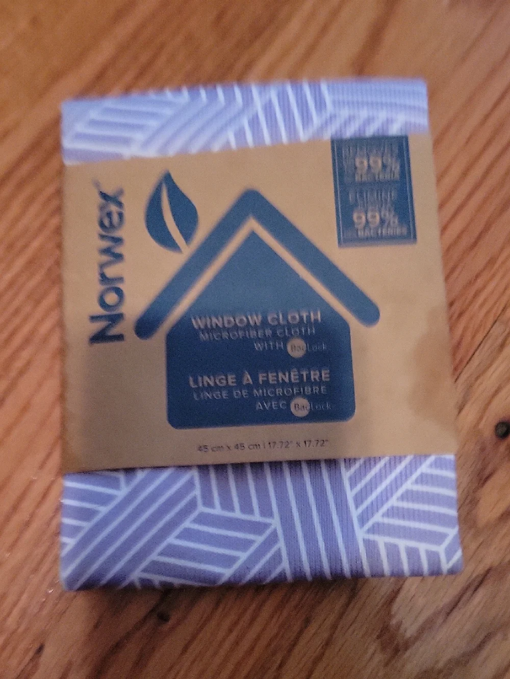 Norwex Blue and White Geometric Window Cloth - Picture 1 of 2